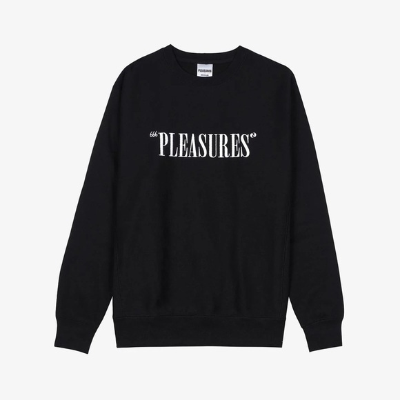 PLEASURES Balance Crewneck Embroidered Size Large - Picture 1 of 6